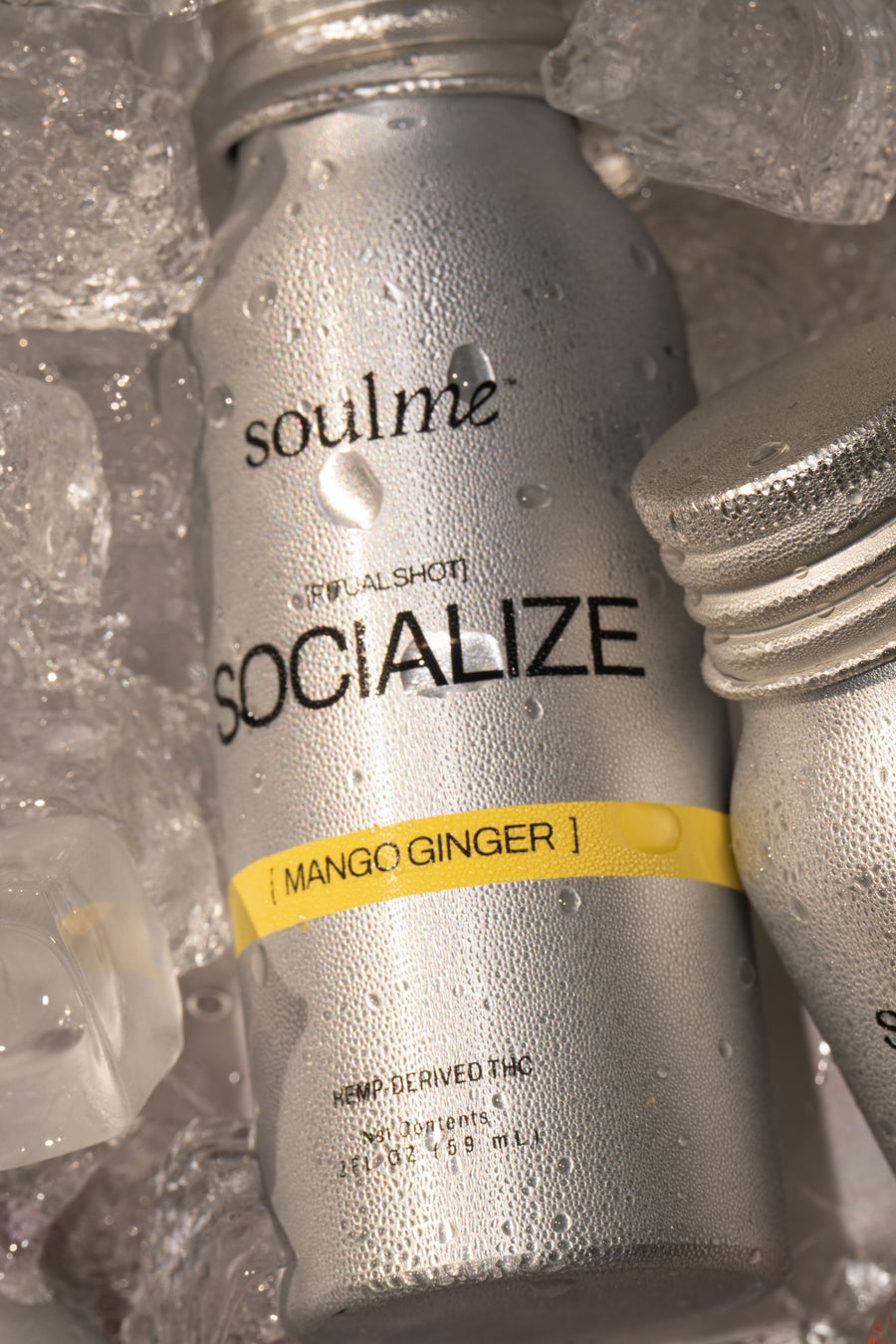 SoulMe Socialize Ritual Shot on ice with condensation