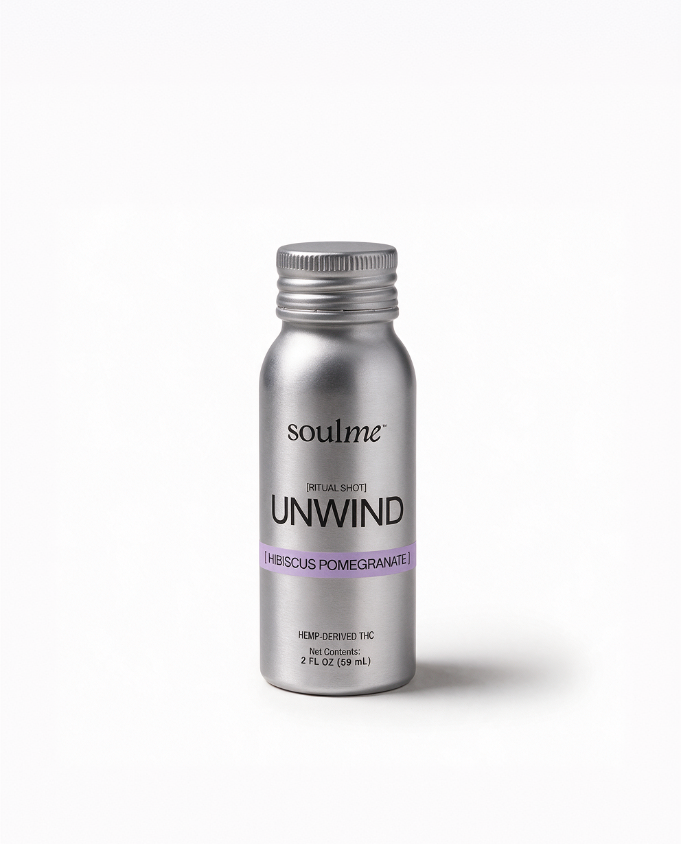 SoulMe Unwind Ritual Shot, 2 fl oz hibiscus pomegranate